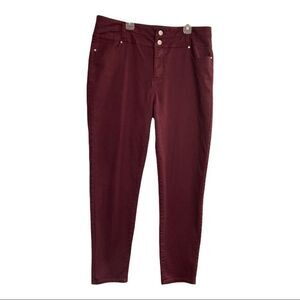 SAPPHIRE INK,Burgundy, Size 17, Stretchy, High Rise‎